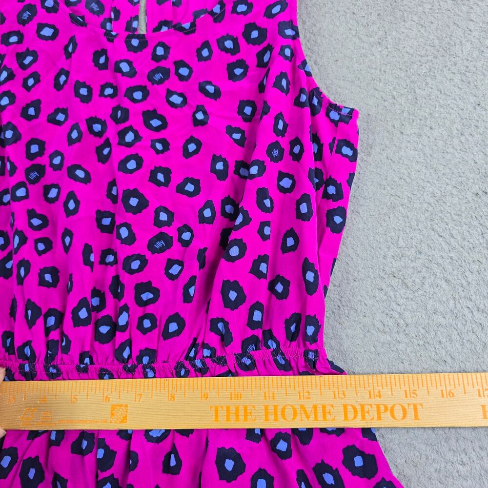 Lilly Pulitzer Silk Peplum Blouse Women's Small Pink Cheetah Leopard Barbie NWOT - Picture 7 of 11